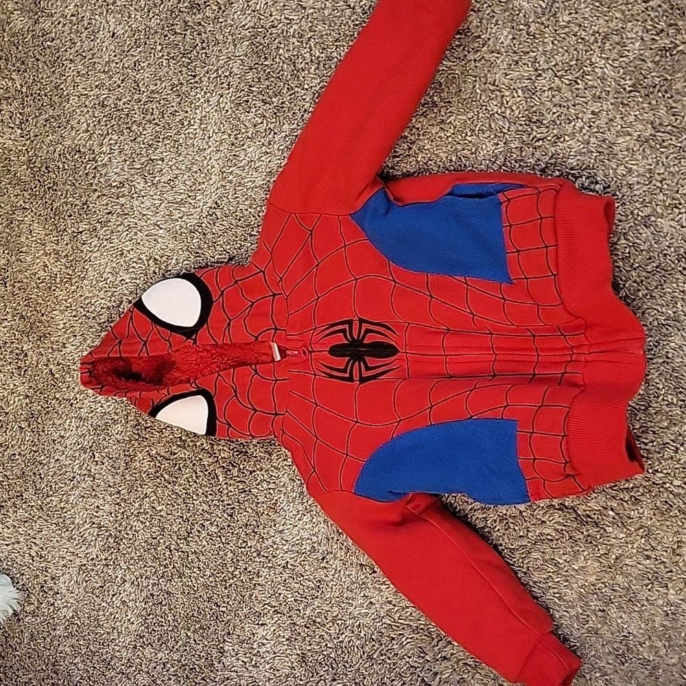 Toddler Spiderman Zip Up Hoodie